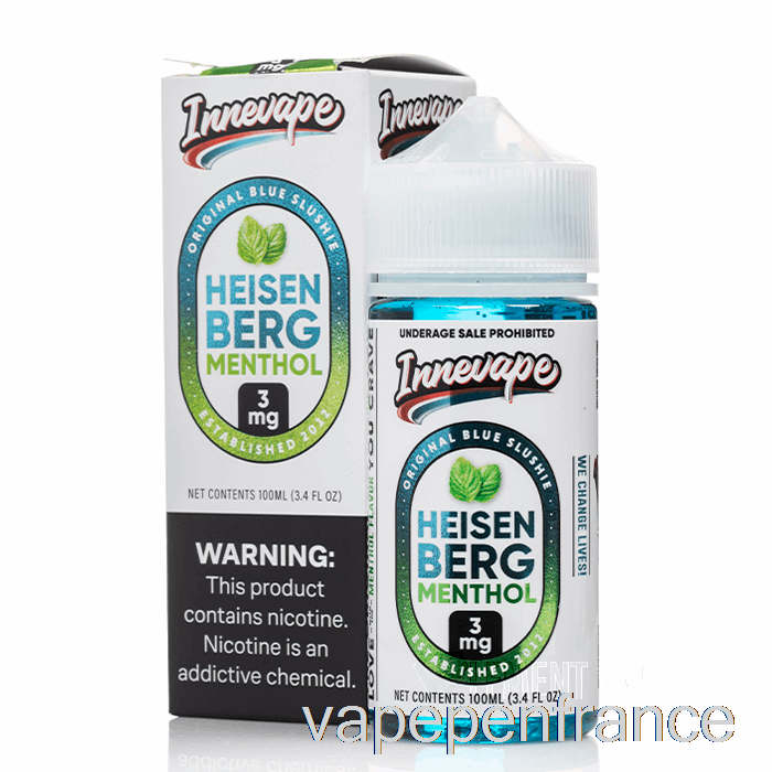 Heisenberg Menthol - E-liquides Innevape - Stylo Vape 100ml 3mg